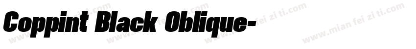 Coppint Black Oblique字体转换